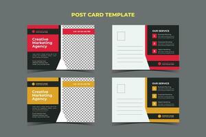 Corporate Post card Template Design vector