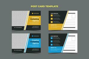 Business Post card Template Design vector