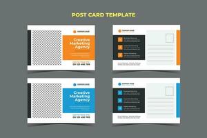 Corporate Post card Template Design vector