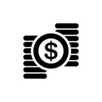 dinero vector icono. banco ilustración signo. dólar símbolo. Finanzas logo.