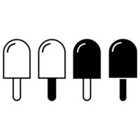 Ice cream vector icon set. Waffle cone illustration sign collection. Ice lolly symbol. Frozen juice logo.
