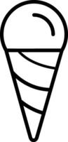 Ice cream vector icon. Waffle cone illustration sign. Ice lolly symbol. Frozen juice logo.