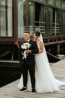 the first meeting of the bride and groom photo