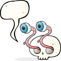 gross speech bubble cartoon eyeball skull png