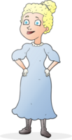 Cartoon viktorianische Frau im Kleid png