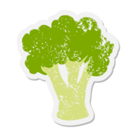 autocollant grunge de brocoli png