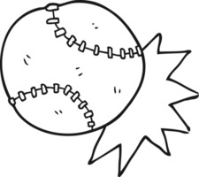 noir et blanc dessin animé base-ball Balle png
