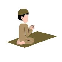 Character Of Muslim Boy Praying vector