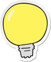 adesivo di una lampadina cartone animato png