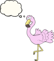 pensamento bolha desenho animado flamingo png