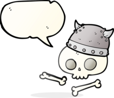 speech bubble cartoon viking helmet on skull png