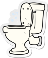 Aufkleber einer Cartoon-Toilette png