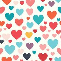 a collection of hearts on isolated background vector