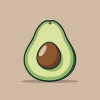 Cute avocado vector illustration