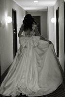 perfect wedding dress on the wedding day photo