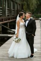 the first meeting of the bride and groom photo