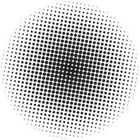 Abstract black gradient halftone shape vector illustration.