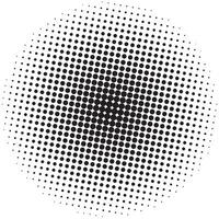 Abstract black gradient halftone shape vector illustration.