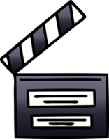 gradient shaded cartoon film clapper board png