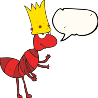 speech bubble cartoon ant queen png