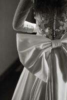 perfect wedding dress on the wedding day photo