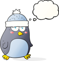 thought bubble cartoon penguin png