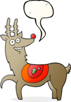 speech bubble cartoon christmas reindeer png
