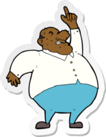 sticker of a cartoon big fat boss png