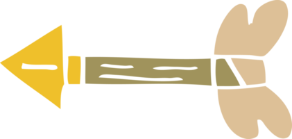 cartoon doodle arrow flying png