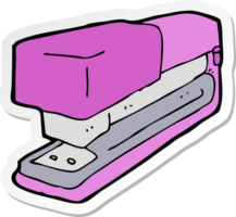 sticker of a cartoon office stapler png