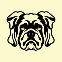 Bulldog logo design icon symbol vector illustration.