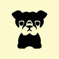 Bulldog logo design icon symbol vector illustration.