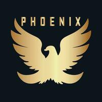 Phoenix bird logo design icon symbol vector illustration. eagle logo template.