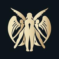 Angel wings logo design icon symbol vector illustration.