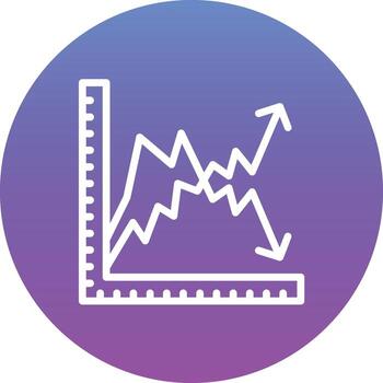 múltiple línea grafico vector icono