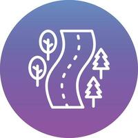 Road Landscape Vector Icon