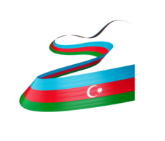 3d flagga av azerbaijan 3d vinka azerbaijan band flagga, 3d illustration png