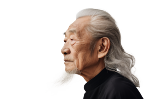 AI generated Senior Asian Man in Stylish Business Attire png