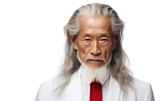 AI generated Sophisticated Asian Senior in Business Attire png