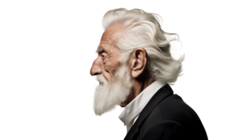 AI generated Senior Businessman Portrait on Isolated Background png