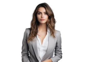 AI generated Young Caucasian Woman in Business Attire png