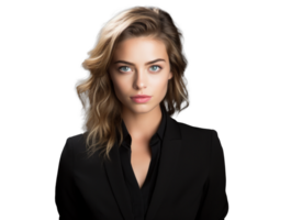 AI generated Young Businesswoman Portrait on Transparent Background png