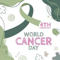 World cancer day square template social media post vector