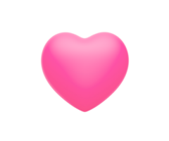 3d Pink heart . heart icon, like and love 3d illustration png