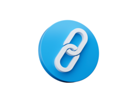 Link Sign icon Chain link symbol 3d illustration png