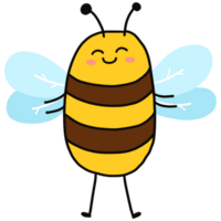 cute bees. hand drawn cartoon png