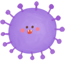 virus Characters. Alian Characters. Isolated icon on transparent background png