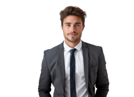 ai generado confidente joven empresario profesional retrato png