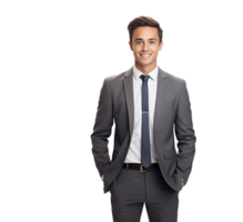 AI generated Young Businessman Portrait on Transparent png