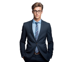 ai generado joven profesional estudio retrato png